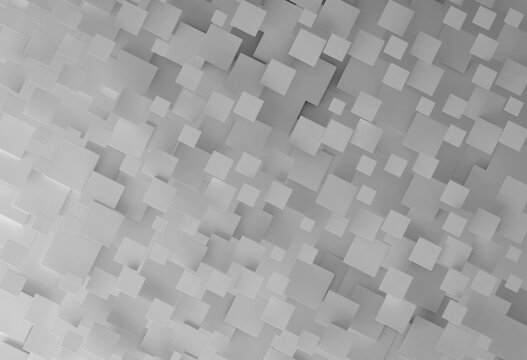 Top-down view of superposed 3D cubes, abstract fractal background
