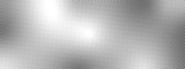 Halftone texture with gradient in grunge style. Faded dot background . Black retro geometric pattern in manga, anime style. Pop art style dot gradation . Vector illustration