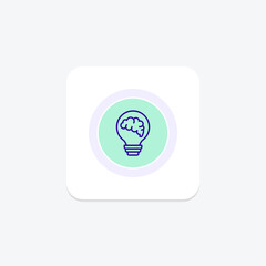 Creative Brain circle icon , vector, pixel perfect, illustrator file