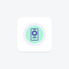 Mobile automation circle icon , vector, pixel perfect, illustrator file