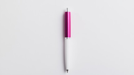 Fototapeta premium Pink and White Pen Isolated on White Background - Generative AI