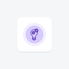 Idea Generation circle icon , vector, pixel perfect, illustrator file
