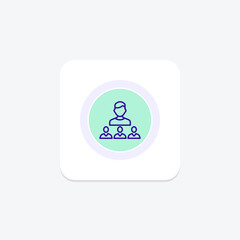 Leadership circle icon , vector, pixel perfect, illustrator file