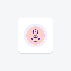 Learning circle icon , vector, pixel perfect, illustrator file