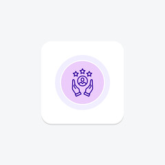 Customer Loyalty circle icon , vector, pixel perfect, illustrator file