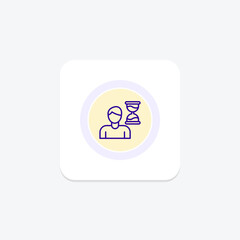 Patience circle icon , vector, pixel perfect, illustrator file