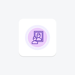 Self-Reflection circle icon , vector, pixel perfect, illustrator file