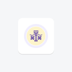 Obraz premium Tidal Energy circle icon , vector, pixel perfect, illustrator file