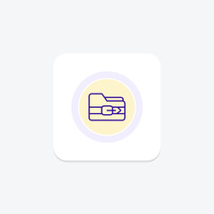 Zip Folder circle icon , vector, pixel perfect, illustrator file