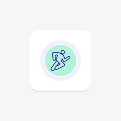 Running icon, jog, run, jogger, jog line icon, editable vector icon, pixel perfect, illustrator ai file