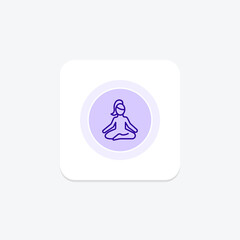 Breathing Exercises circle icon , vector, pixel perfect, illustrator file