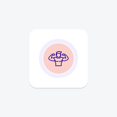 Fitness Achievement circle icon , vector, pixel perfect, illustrator file