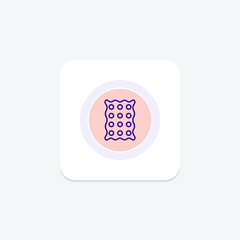 Biscuit purple line icon on a colorful circle, stylish icon, ai illustrator file