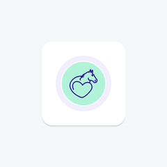 Horse circle icon , vector, pixel perfect, illustrator file