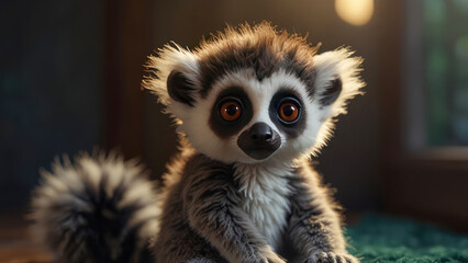 Obraz premium cute small lemur