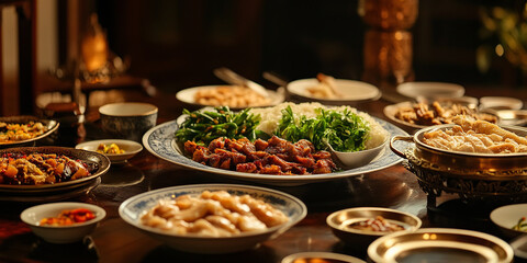 Obraz premium Dai Pai Dong Dishes on the table