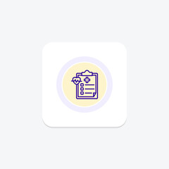 Medical Checkup circle icon , vector, pixel perfect, illustrator file