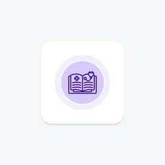 Medical Education circle icon , vector, pixel perfect, illustrator file