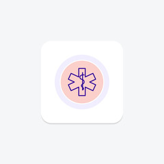 Medical circle icon, vector, pixel perfect, illustrator file