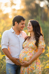 papa y mama pregnancy shot mom dad