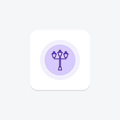 Street Light circle icon , vector, pixel perfect, illustrator file