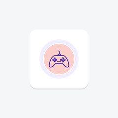 Gamepad icon, controller, game, play, video game, editable vector, pixel perfect, illustrator ai file