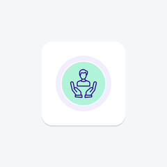 Self Care circle icon , vector, pixel perfect, illustrator file