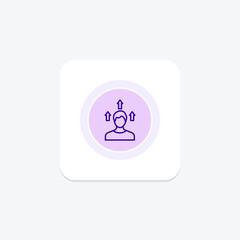 Self Improvement circle icon , vector, pixel perfect, illustrator file