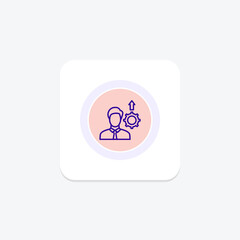 Self Development circle icon , vector, pixel perfect, illustrator file