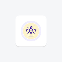 Self Confidence circle icon , vector, pixel perfect, illustrator file