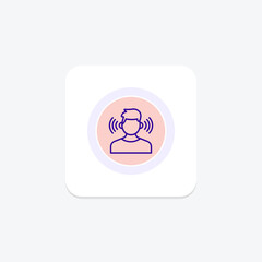 Self Awareness circle icon , vector, pixel perfect, illustrator file