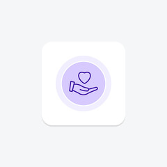 Self Compassion circle icon , vector, pixel perfect, illustrator file