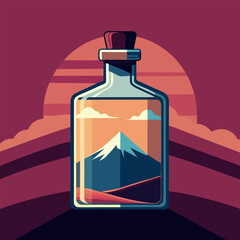 alcohol, vector illustration flat 2