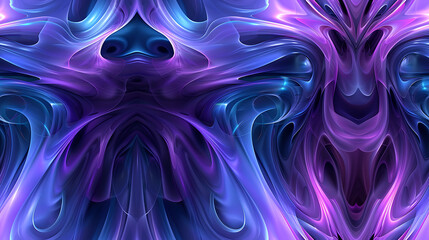 Obraz premium Abstract Purple and Blue Fluid Art