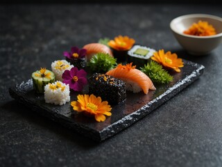 Elegant Sushi Presentation