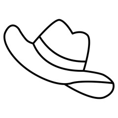 Cowboy Hat Outline
