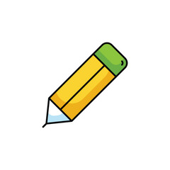 Pencil Tool icon design with white background stock illustration