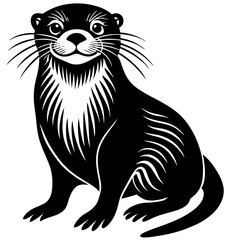 illustration of a otter