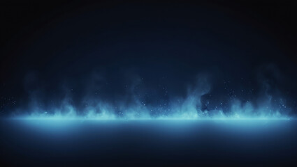 Fototapeta premium Abstract dark blue background.Dark landscape full of flickering lights