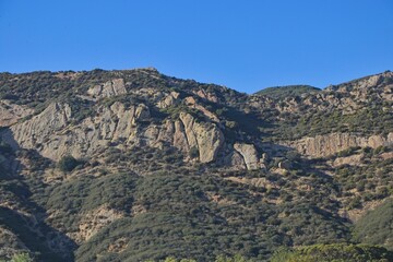 The Santa Ynez Mountains line the California Coast near Santa Barbara