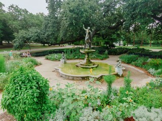 Fountain in Audubon Park, New Orleans, Louisiana, United States of America.