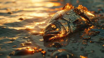 Fish tainted by oil pollutants