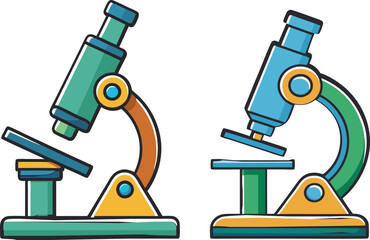 Health and Medical Concept Microscope vector silhouette .