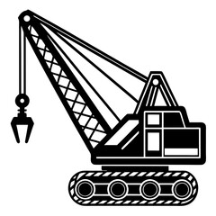 silhouette of a crane