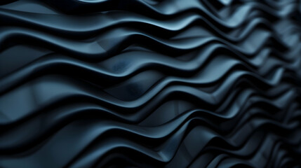 Fototapeta premium Black Background With Wavy Lines Style