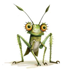 Cricket Gravity element animal cartoon isolated whitebackground 16:9