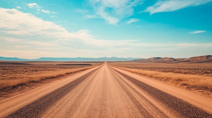 Naklejka premium empty road in the desert