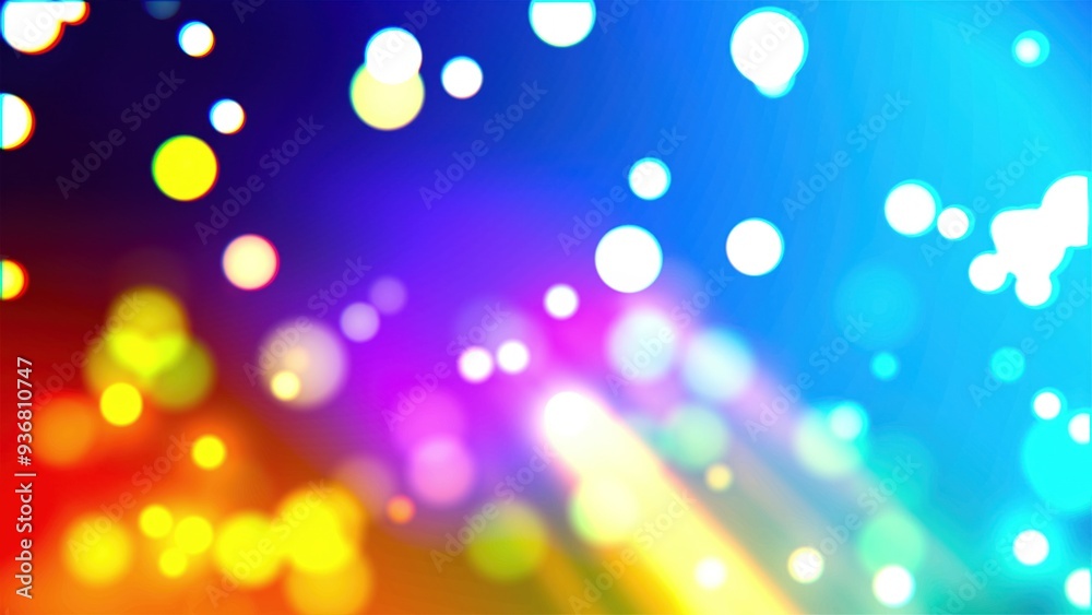 Poster bokeh particles with gradient background. computer generated 3d render