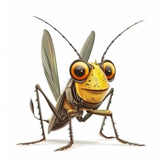 Fototapeta premium Cricket spy fantasy animal cartoon isolated whitebackground 16:9