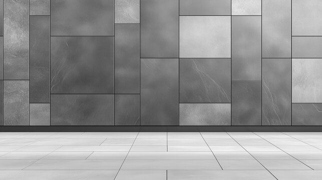 A minimalist modern urban concrete wall background in black and white with copy space for text or object.